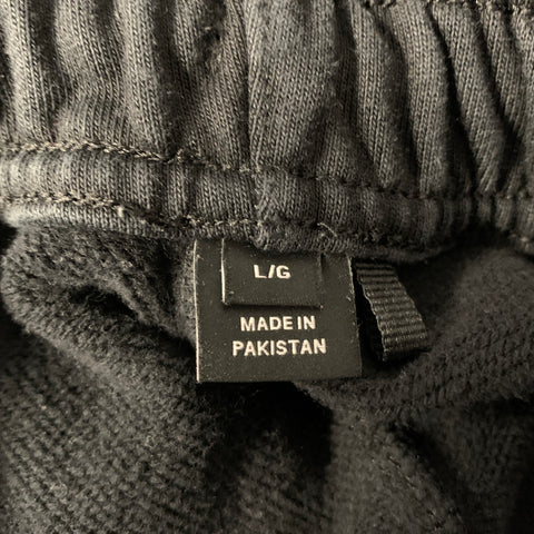 Y-3 Size L Black Polyester Blend Sweat Shorts