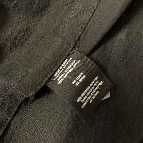 HELMUT LANG Size S Black Cotton Nehru Collar Long Sleeve Shirt