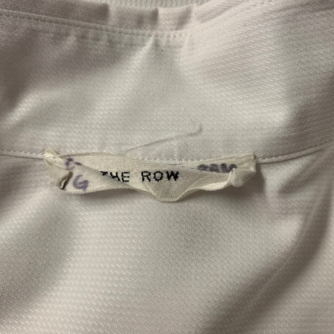 THE ROW Size 12 White Cotton Dress Shirt