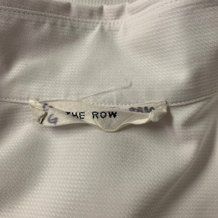 THE ROW Size 12 White Cotton Dress Shirt