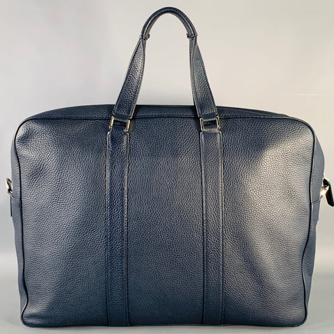 MONT BLANC Navy Pebble Grain Leather Briefcase