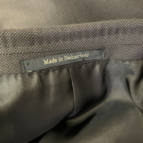 ERMENEGILDO ZEGNA Chest Size 40 Navy Solid Wool Notch Lapel 32 34 Suit