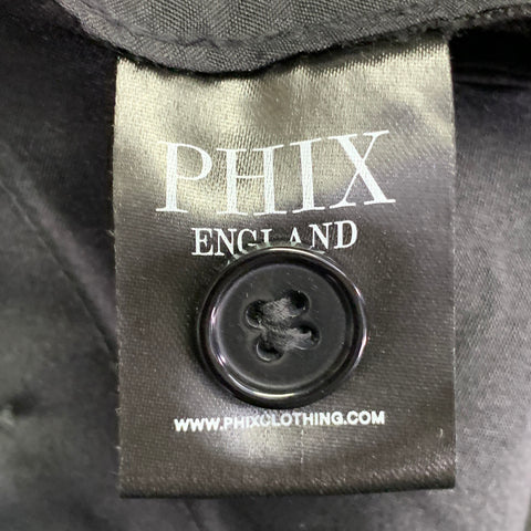 PHIX Size 34 Black Wool Blend Twill Flat Front Dress Pants