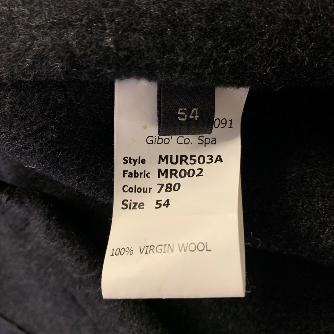 MARC JACOBS Size XL Grey Charcoal Wool Coat