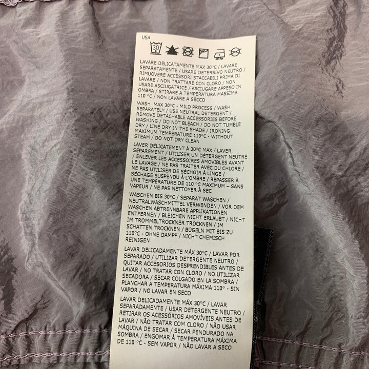 STONE ISLAND Taille L Veste zippée en polyamide métallisé gris