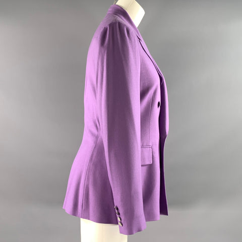RALPH LAUREN Size 6 Purple Lavender Wool Blend Jacket