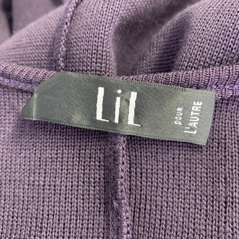 LIL Size S Purple Cotton Blend Knitted Shift Dress