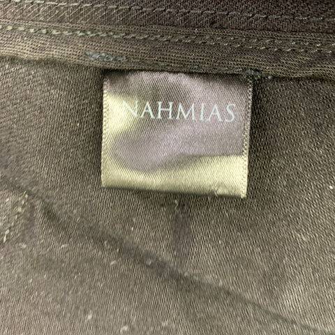 NAHMIAS Size XS Black Cotton Raw Edge Double Zipper Jacket