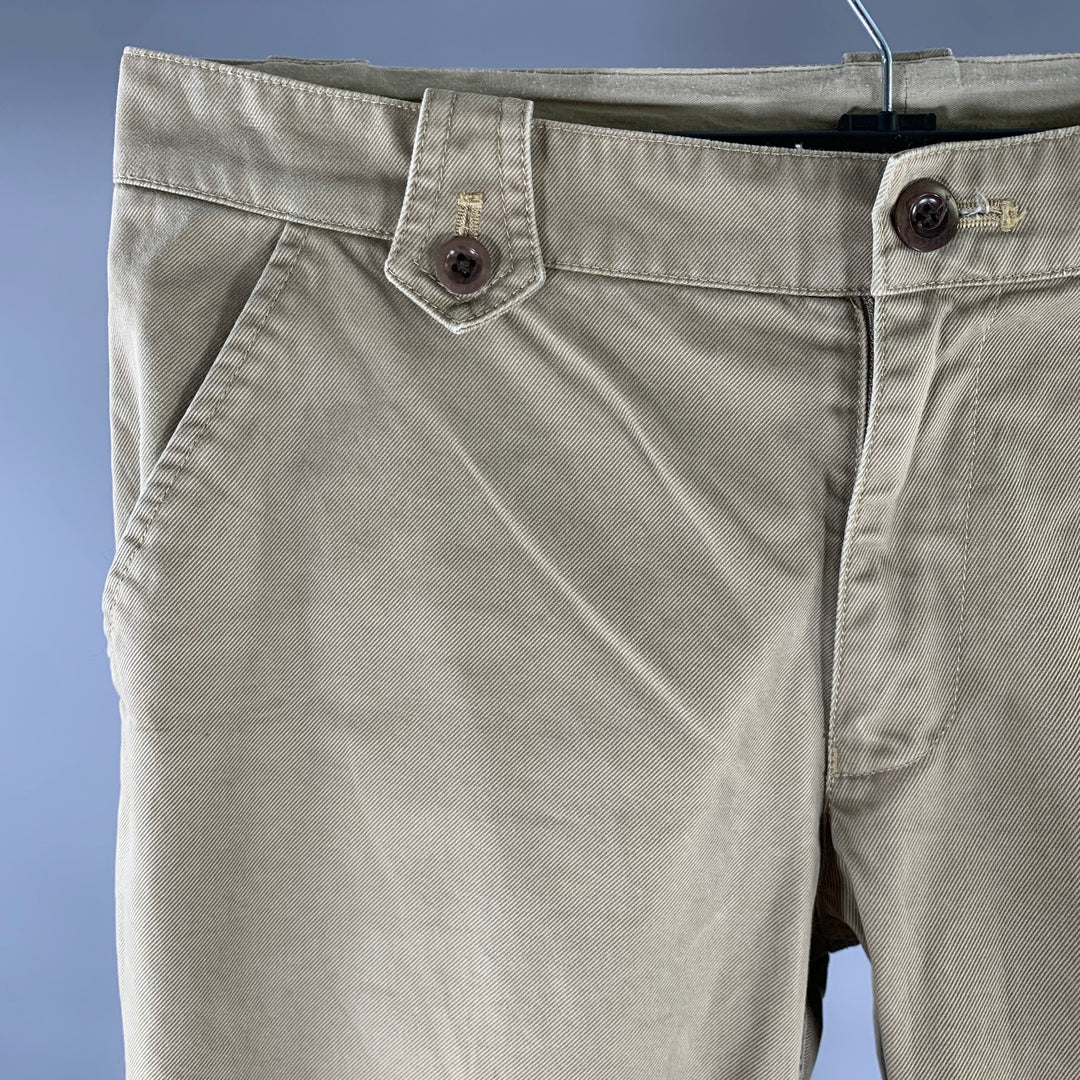PS by PAUL SMITH Size 34 Khaki Heather Cotton Slim Fit Casual Pants