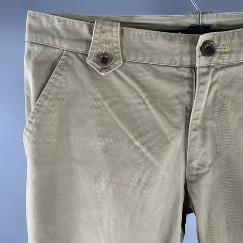 PS by PAUL SMITH Size 34 Khaki Heather Cotton Slim Fit Casual Pants