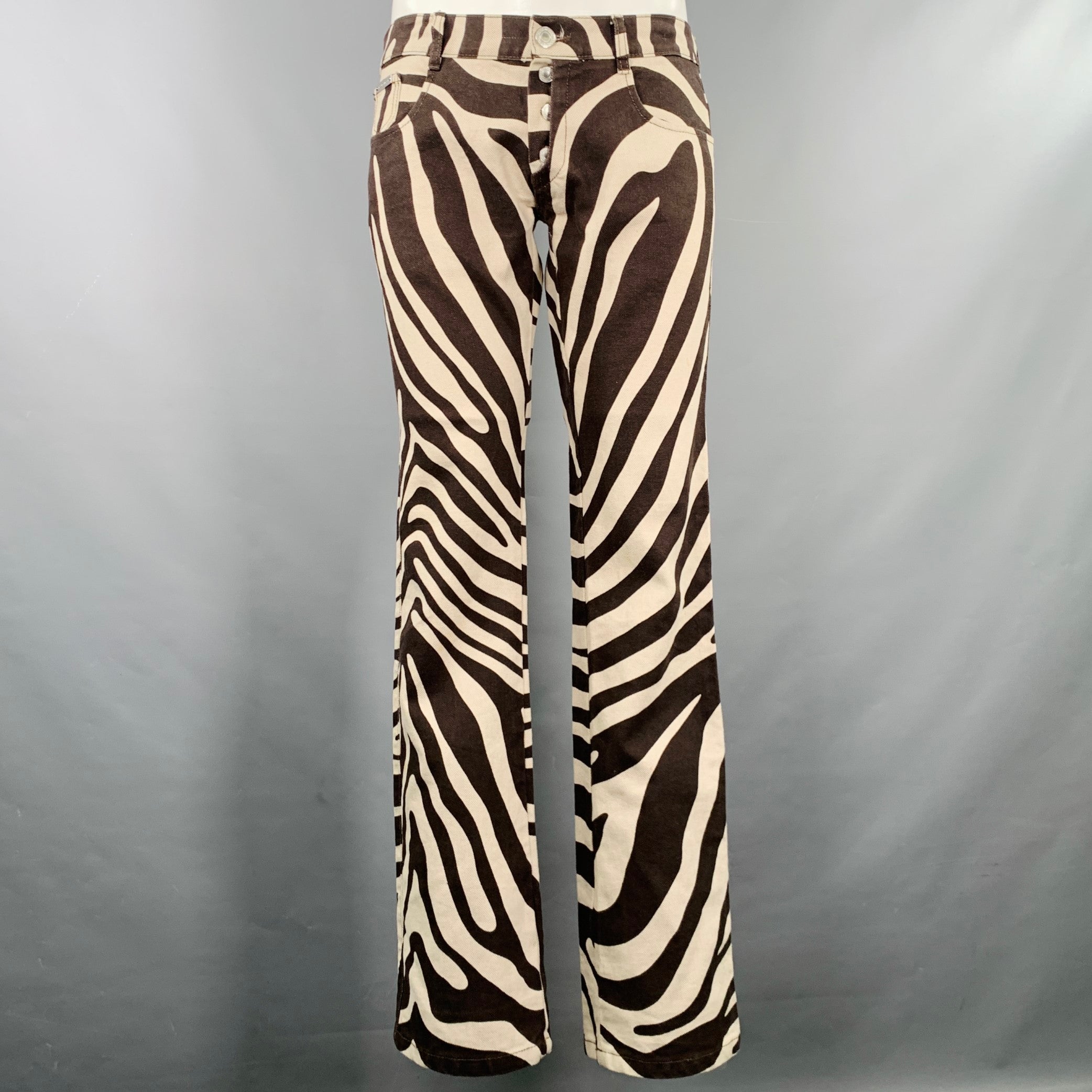 Zebra popular flared jeans