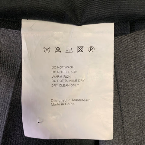 ATELIER MUNRO Size 32 Dark Grey Wool Slim Fit Dress Pants