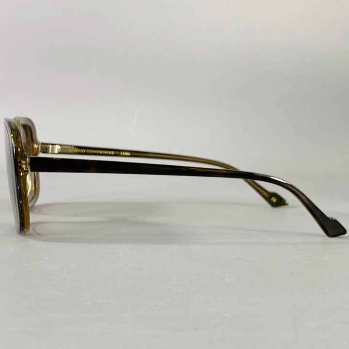 SUNDAY SOMEWHERE Luna Brown Tortoiseshell Acetate Sunglasses