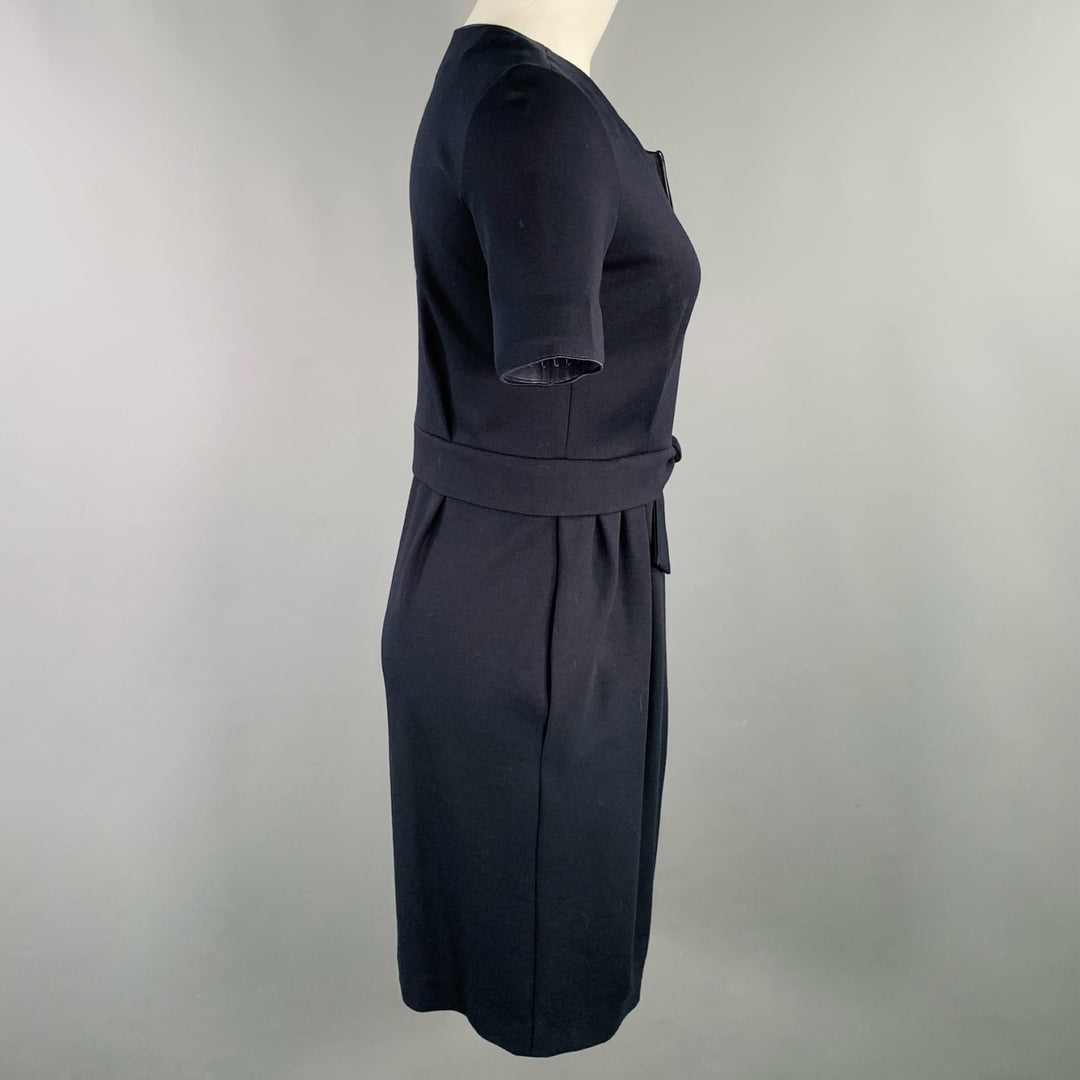 ARMANI COLLEZIONI Size 4 Navy Viscose Blend Pleated Zip Up Dress – Sui  Generis Designer Consignment