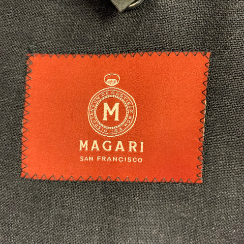 MAGARI Size 40 Grey Charcoal Virgin Wool Sport Coat