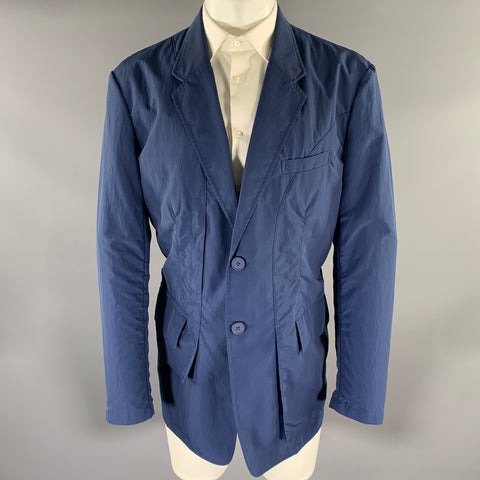Y-3 Size M Navy Polyamide Notch Lapel Sport Coat
