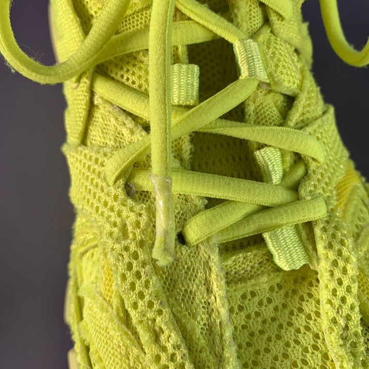 BALENCIAGA Size 6 Track 3 Green Neon Nylon Chunky Sneakers