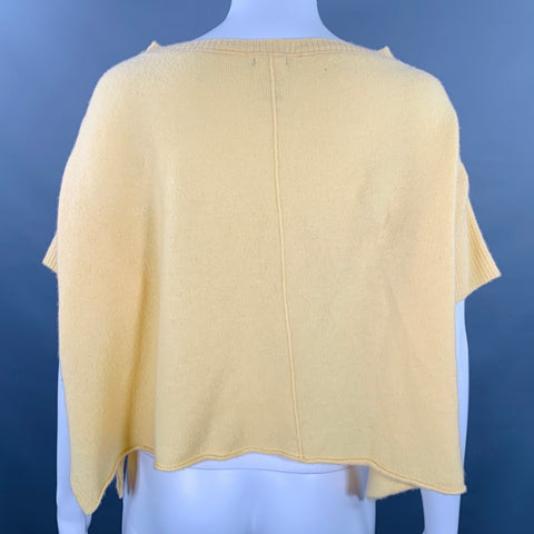 KRISTENSEN DU NORD Taille 2 Jaune Cachemire Maille Cropped Décontracté Top