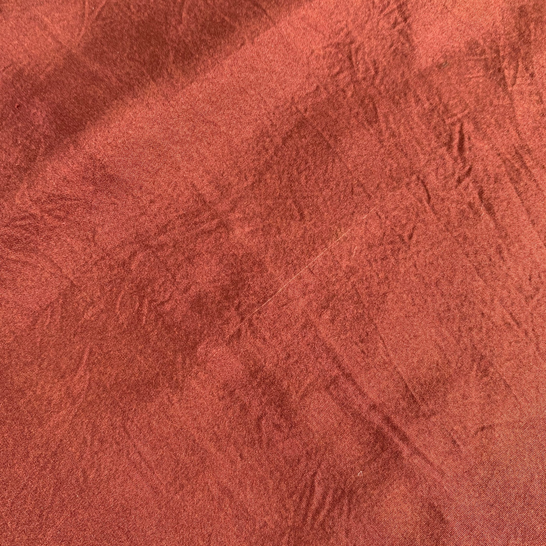 DRIES VAN NOTEN Brown Fuchsia Fringe Silk Scarf