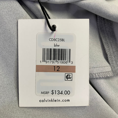 CALVIN KLEIN Size 12 Gray Polyester Blend Heather Sleeveless Dress