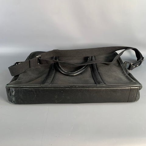 Sacoche d'ordinateur portable en coton noir WANT LES ESSENTIELS DE LA VIE