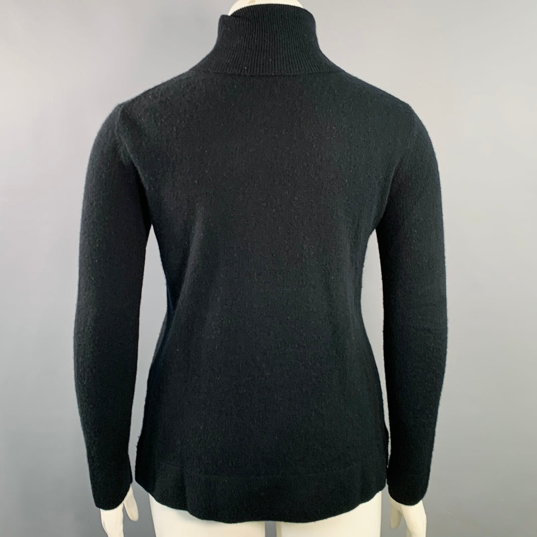 NEIMAN MARCUS Size XL Black Cashmere Turtleneck Sweater