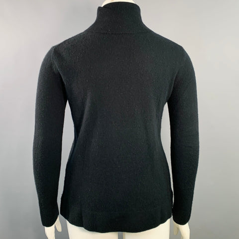 NEIMAN MARCUS Size XL Black Cashmere Turtleneck Sweater