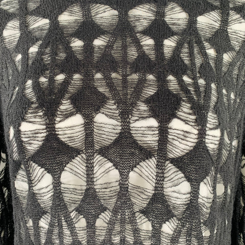 COMME des GARCONS 2022 Size M Black White Acrylic Blend Knit Pullover