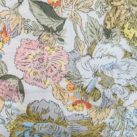 BURBERRY Size L Multi Color Floral Cotton One Pocket Short Sleeve Shirt