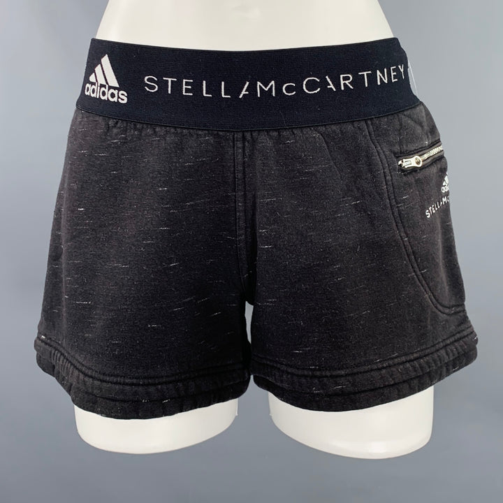 STELLA McCARTNEY Size S Black White Cotton Polyester Elastic Waistband Shorts