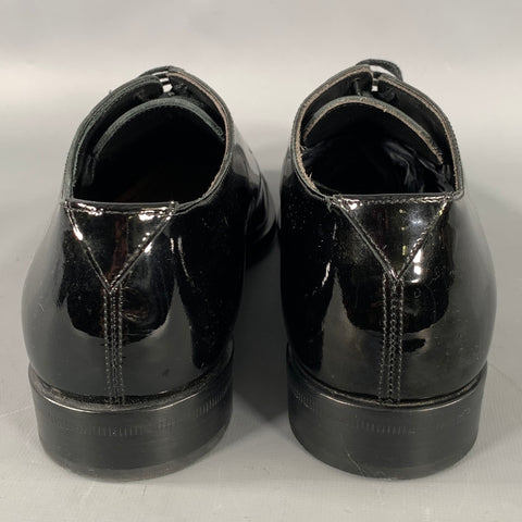 SAINT LAURENT Size 7 Black Leather Lace Lace Up Shoes