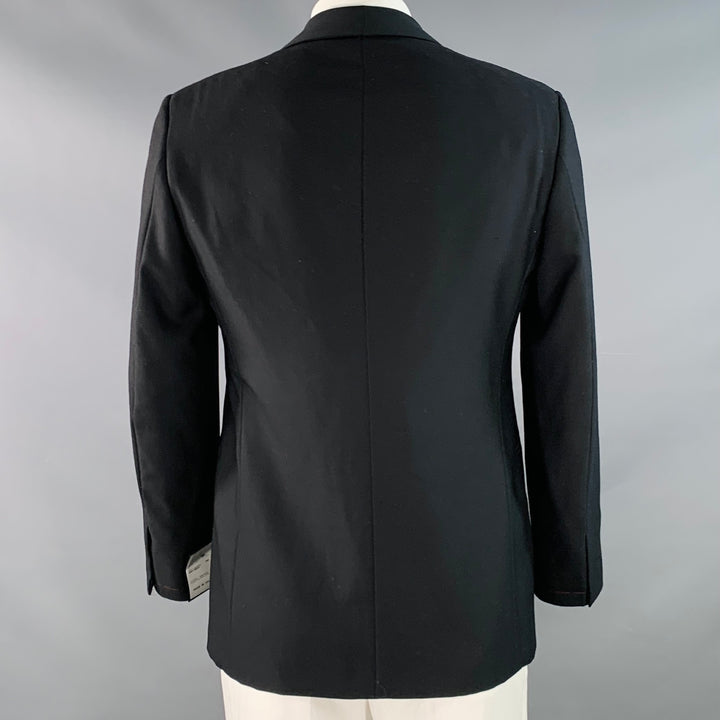 THE ARMOURY Size 42 Black Wool Shawl Collar Single Button Sport Coat