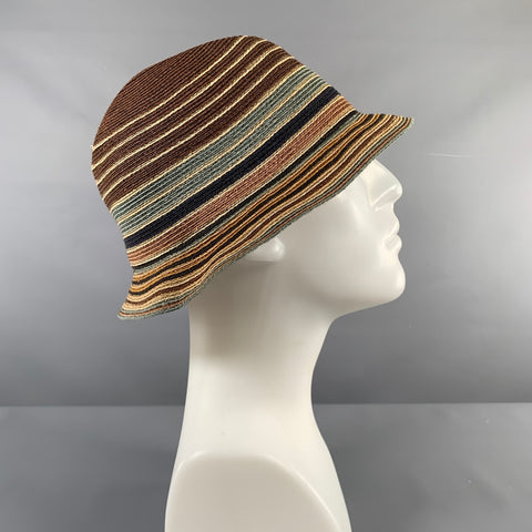 PAUL SMITH Size L Brown Beige Woven Hemp Hats