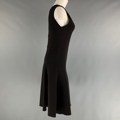 ARMANI COLLEZIONI Size 4 Black Wool Sleeveless Dress
