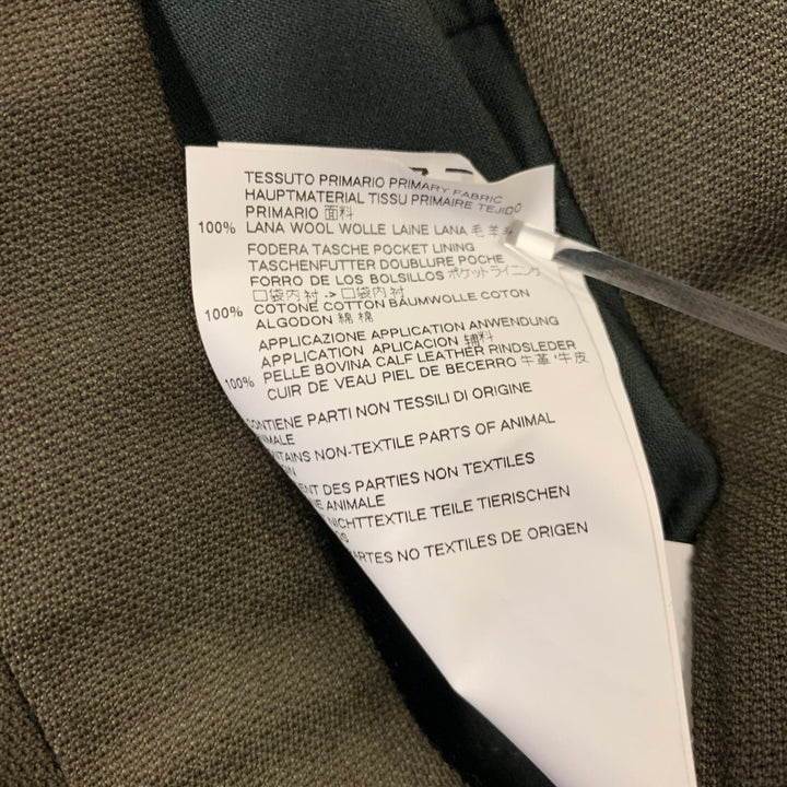 MAISON MARGIELA Size 32 Green Olive Heather Wool Straight Casual Pants