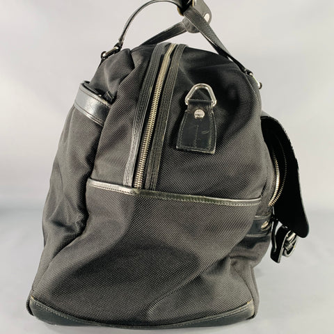 TUMI Black Nylon Leather Top Handles Duffle Bag