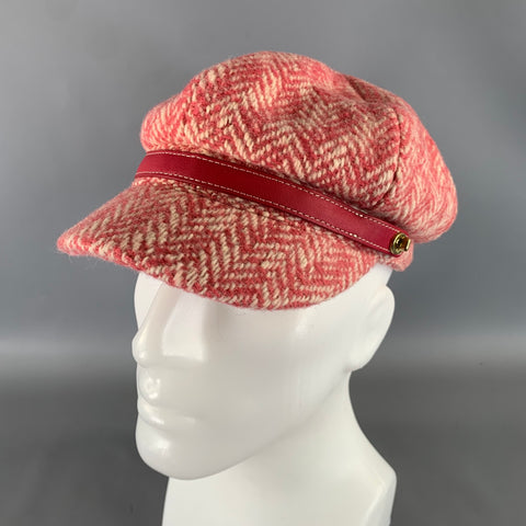 COACH Pink Cream Tweed Wool Blend Hats