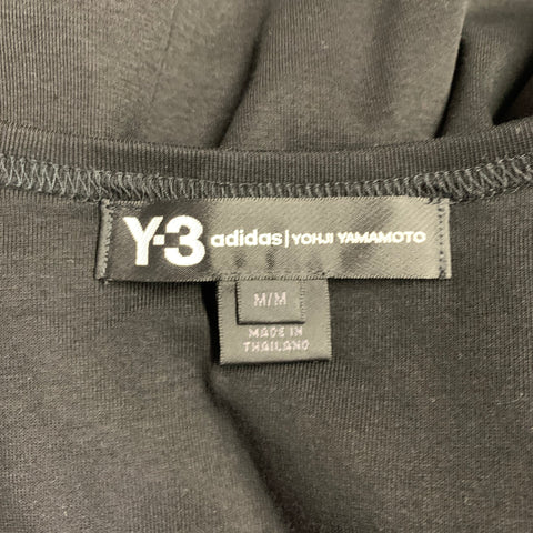 Y-3 Size M Black Organic Cotton Sleeveless Tank Top