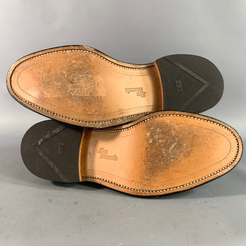 ALLEN EDMONDS Size 7.5 Black Leather Lace Up Shoes