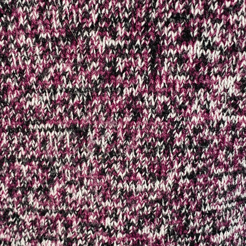 JIL SANDER Size XL Purple Black White Wool Melange Boxy Sweater