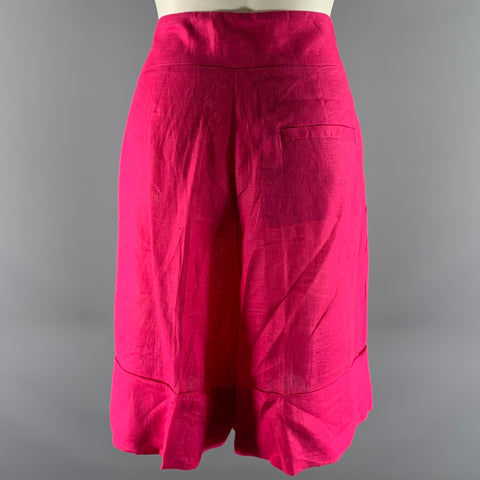 GENNY Size 6 Pink Magenta Linen Bermuda Shorts