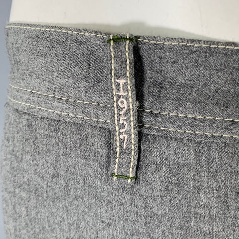 LUIGI BORRELLI Size 34 Grey Wool Button Fly Dress Pants