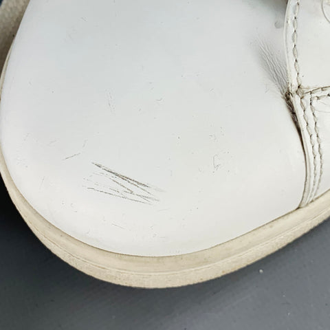 VALENTINO Size 10 White Perforated Leather Lace-Up Sneakers