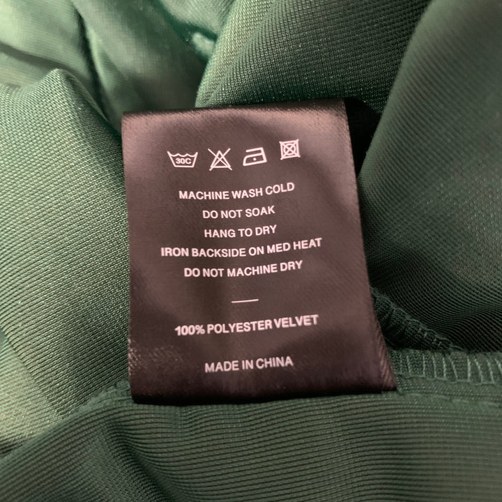 PHIX Size XL Green Emerald Polyester Velvet Western Shirt