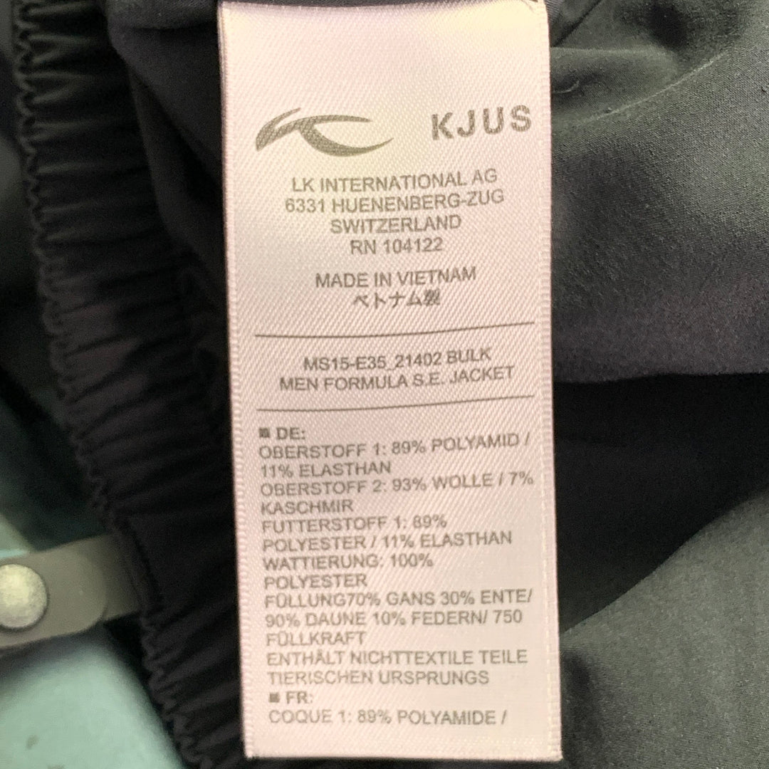 KJUS Size M Formula SE Black Grey Navy Plaid Polyamide Blend Ski Jacket