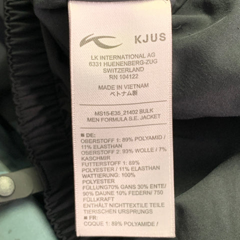 KJUS Size M Formula SE Black Grey Navy Plaid Polyamide Blend Ski Jacket