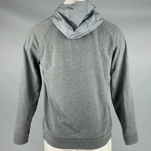 VINCE Sudadera con capucha de poliéster y algodón gris jaspeado talla M