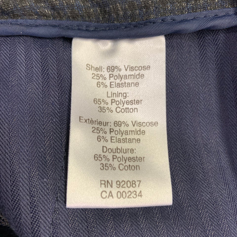 NOMINEE Size M Grey Navy Checkered Viscose Blend Drawstring Casual Pants