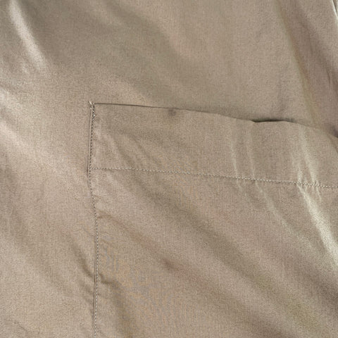 STUDIO NICHOLSON Size XL Eurus Tan Cotton Two Pockets Short Sleeve Shirt