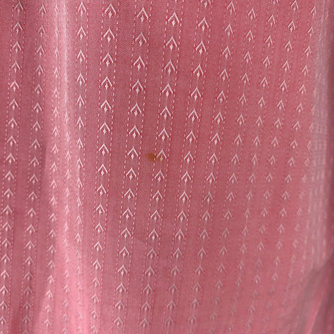 PRADA Size M Pink White Textured Cotton Long Sleeve Shirt
